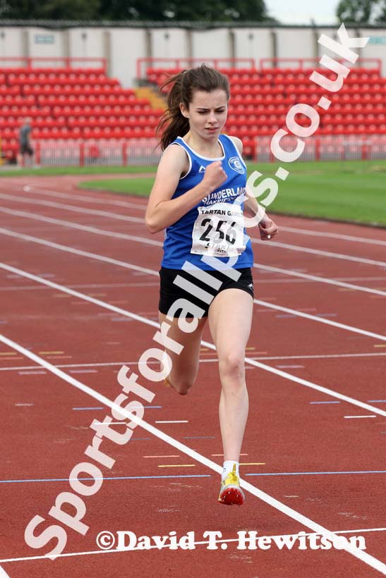 Girls under-15s 200 metres at the Gateshead Tartan Games Open.